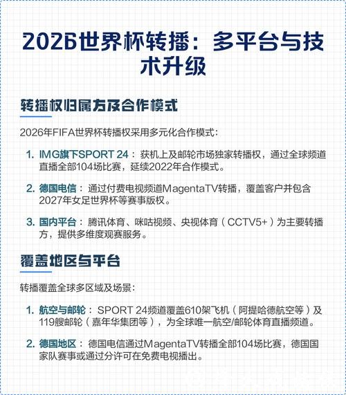 2026世界杯直播:如何选择最佳平台 2026世界杯直播:如何选择最佳平台